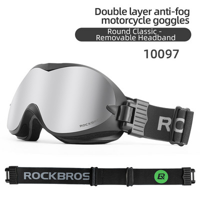 ROCKBROS skijaške naočale otporne na vjetar UV400 protiv magljenja skijaške naočale dvoslojne skijaške naočale za daskanje na snijegu maska sunčane naočale za moto biciklizam