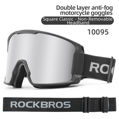 ROCKBROS skijaške naočale otporne na vjetar UV400 protiv magljenja skijaške naočale dvoslojne skijaške naočale za daskanje na snijegu maska sunčane naočale za moto biciklizam