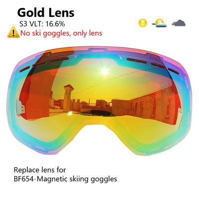 Ochelari de schi cu lentile magnetice cu straturi duble Ochelari de schi anti-ceata UV400 pentru snowboard pentru barbati femei Ochelari de schi Ochelari