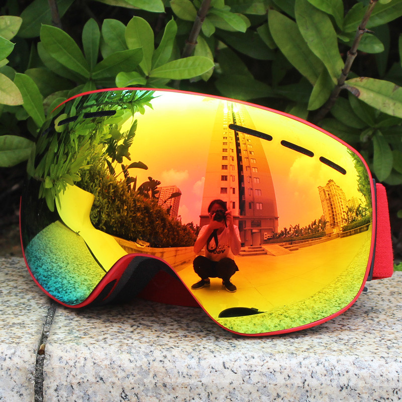 Ochelari de schi cu lentile magnetice cu straturi duble Ochelari de schi anti-ceata UV400 pentru snowboard pentru barbati femei Ochelari de schi Ochelari