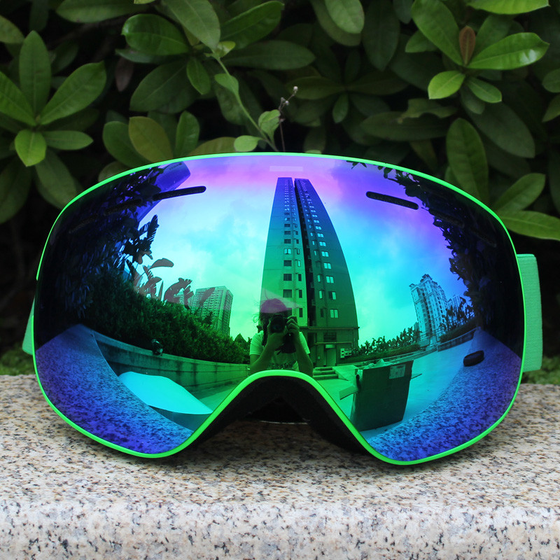 Ochelari de schi cu lentile magnetice cu straturi duble Ochelari de schi anti-ceata UV400 pentru snowboard pentru barbati femei Ochelari de schi Ochelari