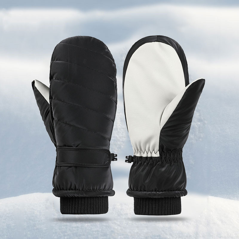 Žieminės slidinėjimo pirštinės, atsparios vėjui, šalčiui, sutirštintas aksomas, moteriškas sportinis dviratis, dviratis, slidinėjimas, žygis pėsčiomis, pirštinės, pirštinės šalčiui