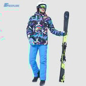 Snieglenčių kostiumas vyrams žieminis lauko vėjui atsparus vandeniui terminis vyriškas sniego kelnių komplektas kombinezonas Slidinėjimas snieglenčių slidžių rinkinys berniukams