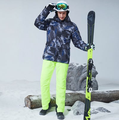 Snieglenčių kostiumas vyrams žieminis lauko vėjui atsparus vandeniui terminis vyriškas sniego kelnių komplektas kombinezonas Slidinėjimas snieglenčių slidžių rinkinys berniukams