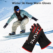 Vyrai, moterys, žieminės slidinėjimo pirštinės, vandeniui atsparios itin lengvos snieglenčių pirštinės Motociklo važiavimas sniegu išlaikyti šilumą nuo vėjo nepraleidžiančios pirštinės