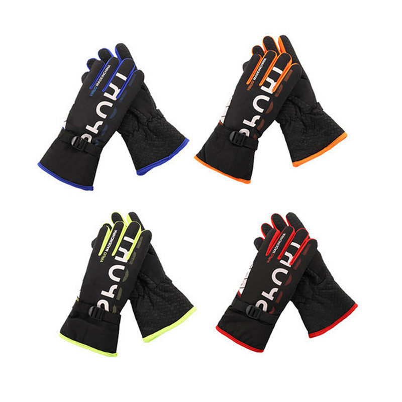 Vyrai, moterys, žieminės slidinėjimo pirštinės, vandeniui atsparios itin lengvos snieglenčių pirštinės Motociklo važiavimas sniegu išlaikyti šilumą nuo vėjo nepraleidžiančios pirštinės