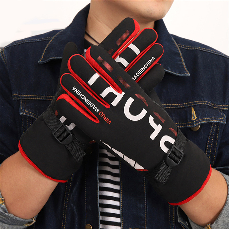 Vyrai, moterys, žieminės slidinėjimo pirštinės, vandeniui atsparios itin lengvos snieglenčių pirštinės Motociklo važiavimas sniegu išlaikyti šilumą nuo vėjo nepraleidžiančios pirštinės