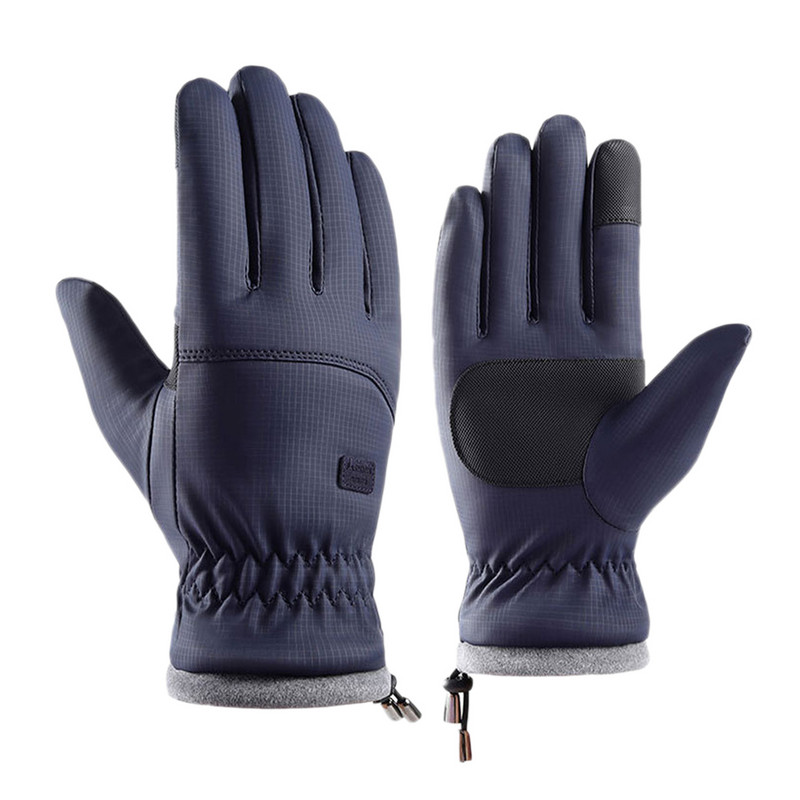 Žiemos šalčiui atsparios slidinėjimo pirštinės Neperšlampamos žieminės pirštinės dviračių važinėjimo pūkai Šiltos pirštinės, skirtos jutikliniam ekranui, atsparūs vėjui