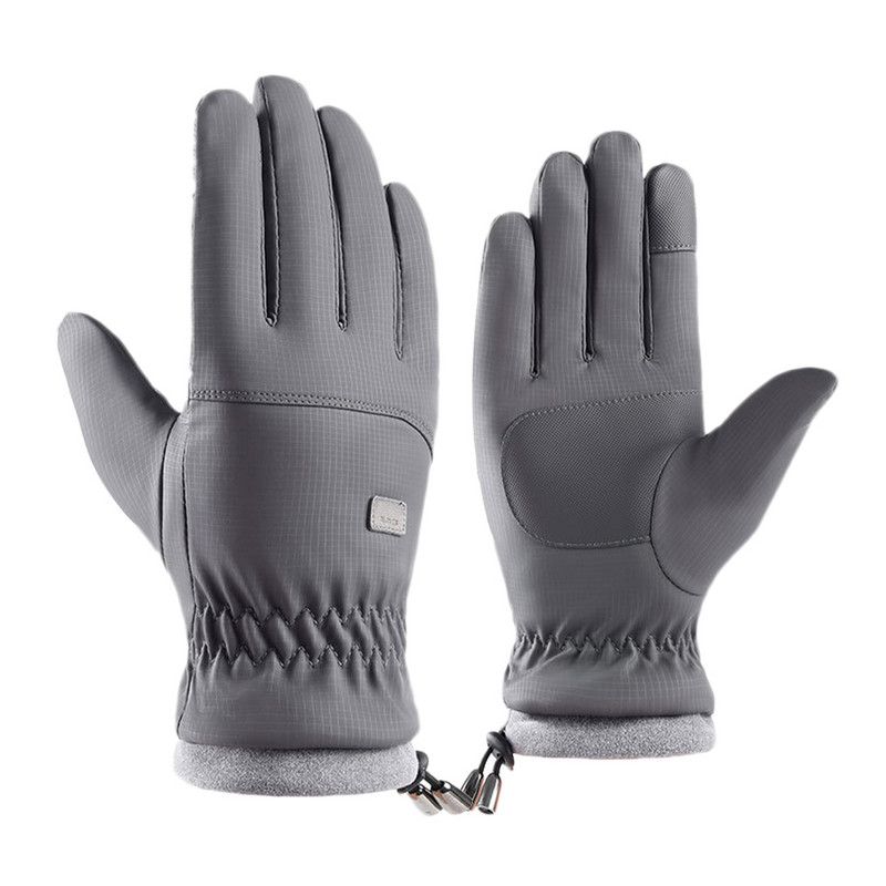 Žiemos šalčiui atsparios slidinėjimo pirštinės Neperšlampamos žieminės pirštinės dviračių važinėjimo pūkai Šiltos pirštinės, skirtos jutikliniam ekranui, atsparūs vėjui