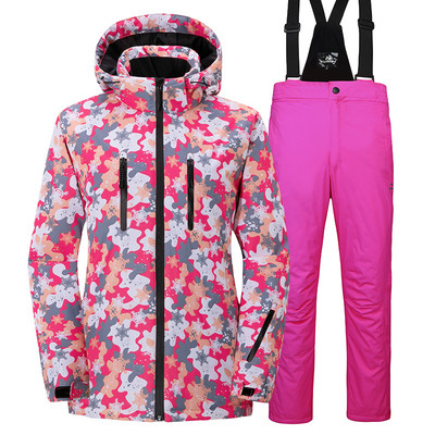 Vyras, Moteriškas, storas, šiltas, vėjui atsparus slidinėjimo kostiumas lauko unisex vandeniui atsparus slidinėjimo striukė kelnių rinkinys Moteriška sniego slidinėjimo striukė