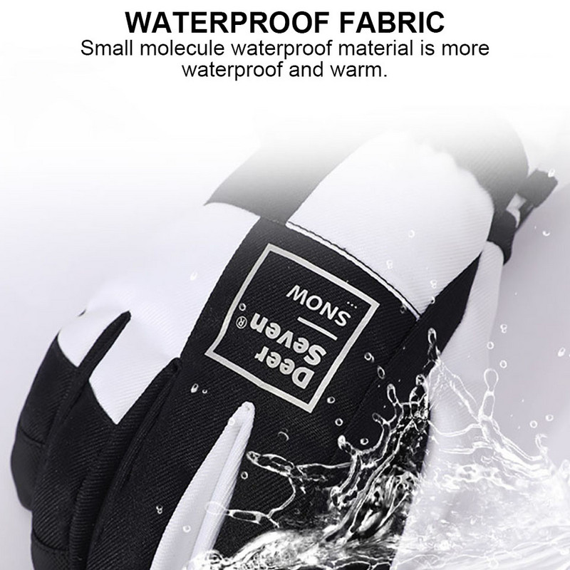 GOBYGO žiemos naujos snieglenčių slidinėjimo pirštinės vaikams suaugusiems Neslystantis jutiklinis ekranas, atsparus vandeniui, vėjui atsparus vaikams, moteriškos vyriškos šiltos sniego pirštinės