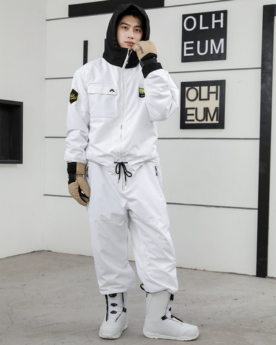 Goexplore vyrų ir moterų slidinėjimo kostiumas vientisas kombinezonas žiemos lauko vandeniui atsparus snieglenčių kostiumas