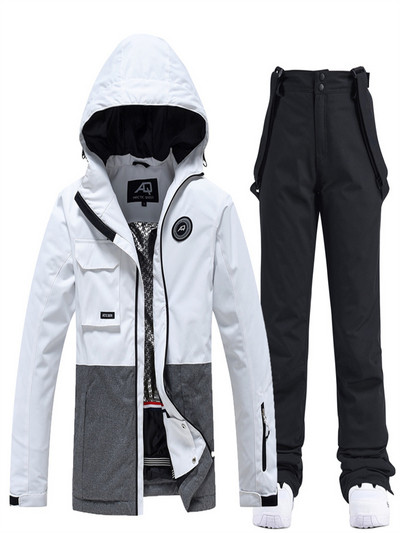 Slidinėjimo kostiumas Vyrams Moteriška snieglenčių striukė + kelnės Snieglenčių drabužiai vandeniui atsparūs vėjui atsparūs slidinėjimo paltai Kelnės Thick Thermal Parka