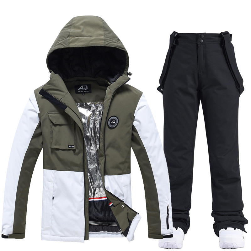 Slidinėjimo kostiumas Vyrams Moteriška snieglenčių striukė + kelnės Snieglenčių drabužiai vandeniui atsparūs vėjui atsparūs slidinėjimo paltai Kelnės Thick Thermal Parka