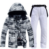 2022 m. naujas moteriškas vandeniui atsparus paminkštintas šiltas striukė ir vėjui atsparios kelnės žieminis lauko slidinėjimo alpinizmo slidinėjimo kostiumas