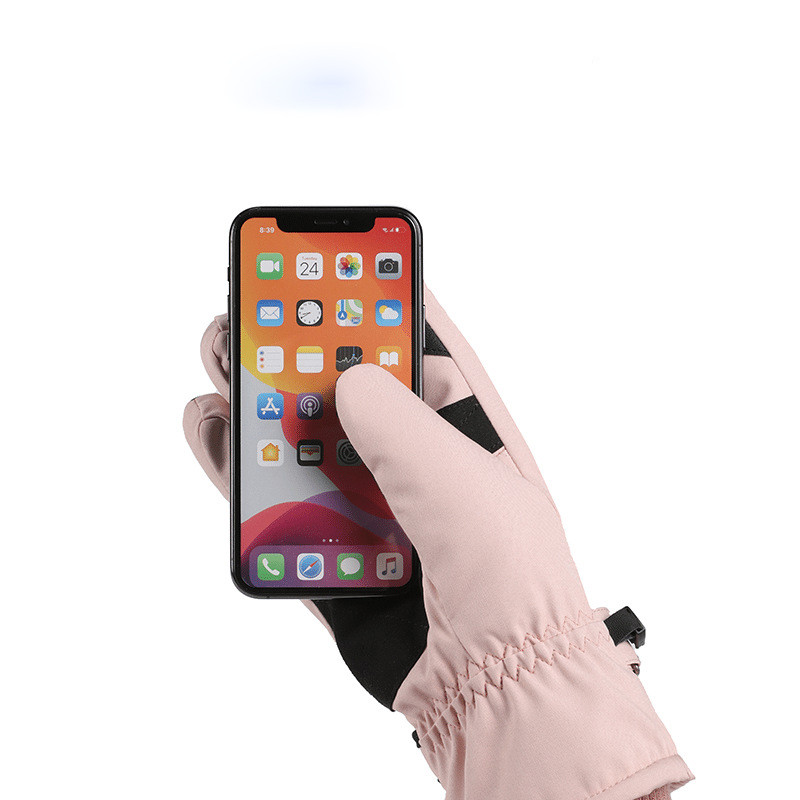 Mănuși de schi pentru femei Mănuși de schi de iarnă Mănuși de schi pentru femei în aer liber Plus catifea hidrofugă Ecran tactil antiderapant rezistent la uzură