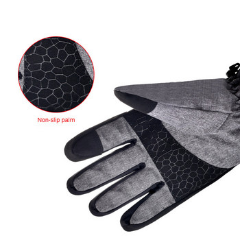 Boodun Five-Finger Thickened Warm Gloves Ski Αδιάβροχη οθόνη αφής Palm Αντιολισθητικά Αθλητικά γάντια ανθεκτικά στη φθορά και αντιανεμικά