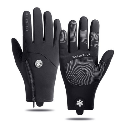 Šiltos slidinėjimo pirštinės Vyrai Moterims Rudens Žiema Neperšlampamos Vėjui Neperšlampamos Visi pirštai Lauko Sportas Neslystantis jutiklinis ekranas Dviračio pirštinės