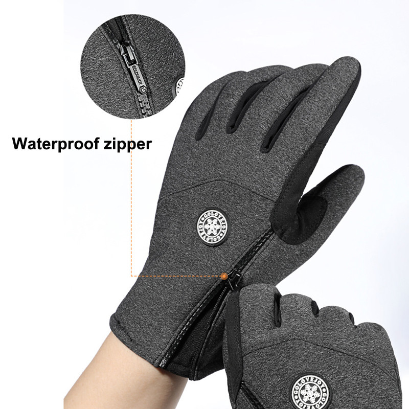 Šiltos slidinėjimo pirštinės Vyrai Moterims Rudens Žiema Neperšlampamos Vėjui Neperšlampamos Visi pirštai Lauko Sportas Neslystantis jutiklinis ekranas Dviračio pirštinės