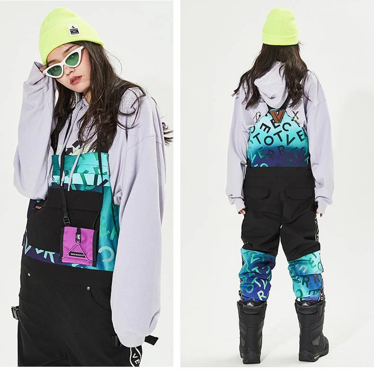 Costum de schi stil nou 2021, costum de schi pentru femei, rezistent la vânt și la apă, pantaloni de schi în aer liber, pantaloni de schi dintr-o singură bucată pentru bărbați.