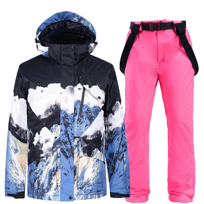 Az új egy- és kétágyas síruhák férfi és női pároknak meleg és vastagabb sínadrágok és felszerelések