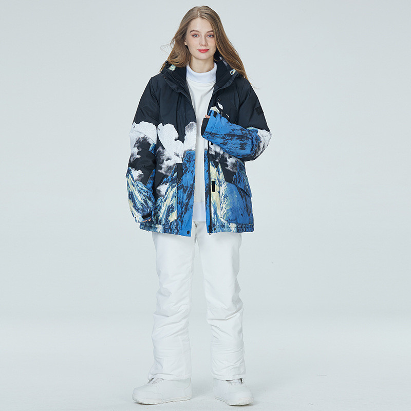 Az új egy- és kétágyas síruhák férfi és női pároknak meleg és vastagabb sínadrágok és felszerelések