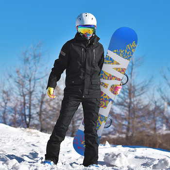 Мъжки ски костюм Топло водоустойчиво ветроустойчиво яке за сноуборд + панталон Снежни костюми Комплекти за ски и сноуборд Ropa de nieve