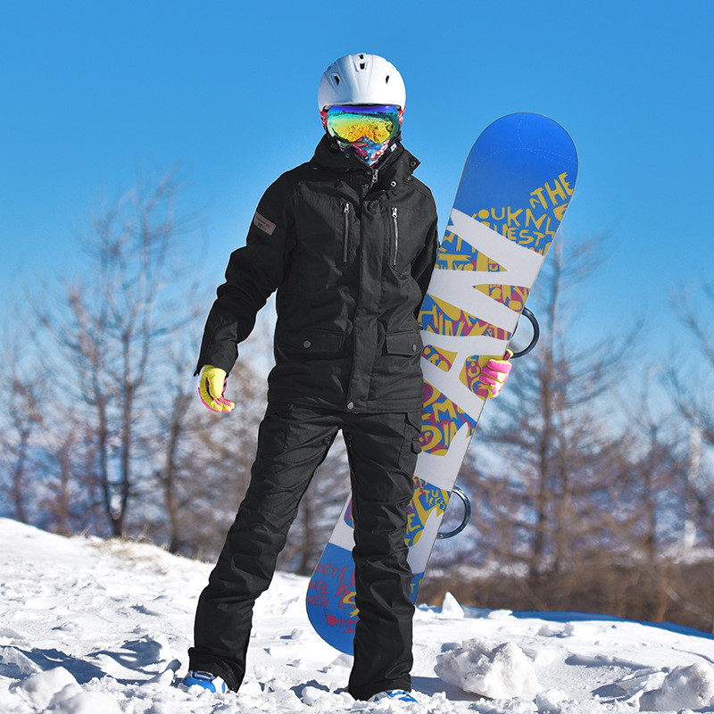 Costum de schi pentru bărbați Jachetă de snowboard rezistentă la vânt, impermeabilă, + pantaloni, costume de zăpadă, seturi de schi snowboarding, în aer liber, ropa de nieve