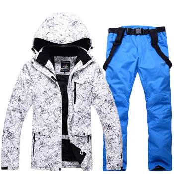 2022 Нови ски костюми Дамски гащеризони Мъжки спортове на открито Планински сноуборд якета Термални панталони за сняг Ски комплект Ветроустойчив Водоустойчив