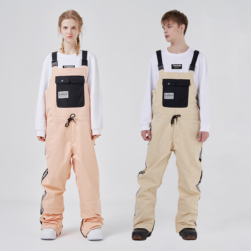 Moteriški slidinėjimo kombinezonai Vyriški slidinėjimo seilinukai Žieminės sniego kelnės Lauko sniego kelnės Kombinezonas, Moteriškas, atsparus vėjui ir vandeniui, kvėpuojantis mamelukas