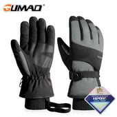 Žiemos šaltu oru slidinėjimo pirštinės vyrams, moteriškos, šiluminiam vandeniui atsparus jutiklinis ekranas, sniego motociklas lauke, žygiai dviračiu, pirštinės pirštinės