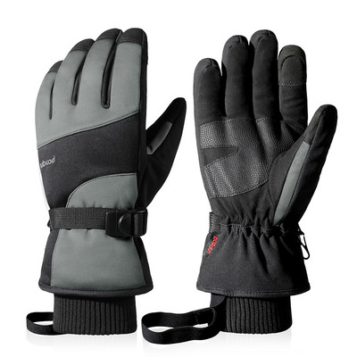 Žiemos šaltu oru slidinėjimo pirštinės vyrams, moteriškos, šiluminiam vandeniui atsparus jutiklinis ekranas, sniego motociklas lauke, žygiai dviračiu, pirštinės pirštinės