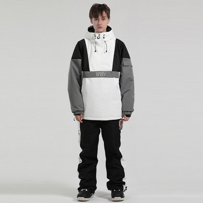 Iarna 2022, nou set de schi, hanorac, femei, bărbați, jachetă de snowboard în aer liber, salopetă rezistentă la vânt, costume de schi, pantaloni reflectorizați pentru zăpadă