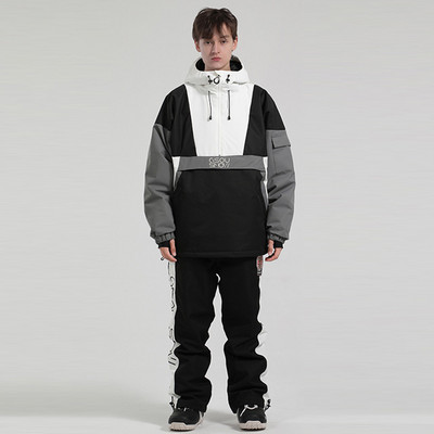 Iarna 2022, nou set de schi, hanorac, femei, bărbați, jachetă de snowboard în aer liber, salopetă rezistentă la vânt, costume de schi, pantaloni reflectorizați pentru zăpadă