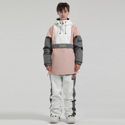 Iarna 2022, nou set de schi, hanorac, femei, bărbați, jachetă de snowboard în aer liber, salopetă rezistentă la vânt, costume de schi, pantaloni reflectorizați pentru zăpadă