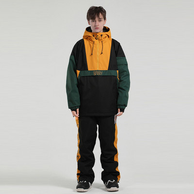 Iarna 2022, nou set de schi, hanorac, femei, bărbați, jachetă de snowboard în aer liber, salopetă rezistentă la vânt, costume de schi, pantaloni reflectorizați pentru zăpadă