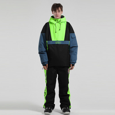 Iarna 2022, nou set de schi, hanorac, femei, bărbați, jachetă de snowboard în aer liber, salopetă rezistentă la vânt, costume de schi, pantaloni reflectorizați pentru zăpadă