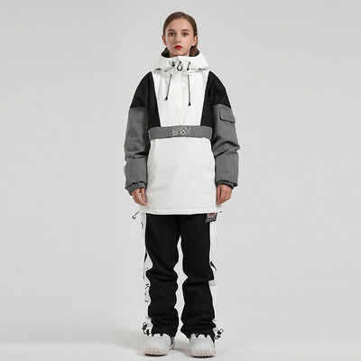 Iarna 2022, nou set de schi, hanorac, femei, bărbați, jachetă de snowboard în aer liber, salopetă rezistentă la vânt, costume de schi, pantaloni reflectorizați pentru zăpadă