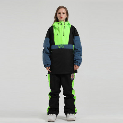 Iarna 2022, nou set de schi, hanorac, femei, bărbați, jachetă de snowboard în aer liber, salopetă rezistentă la vânt, costume de schi, pantaloni reflectorizați pentru zăpadă