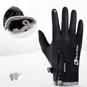 Žieminės dviračių pirštinės moterims Vyrai Vaikai Pilnai pirštai liečiamas ekranas Vandeniui atsparios terminės pirštinės lauke šiltas vairavimas kumštinės dviratis