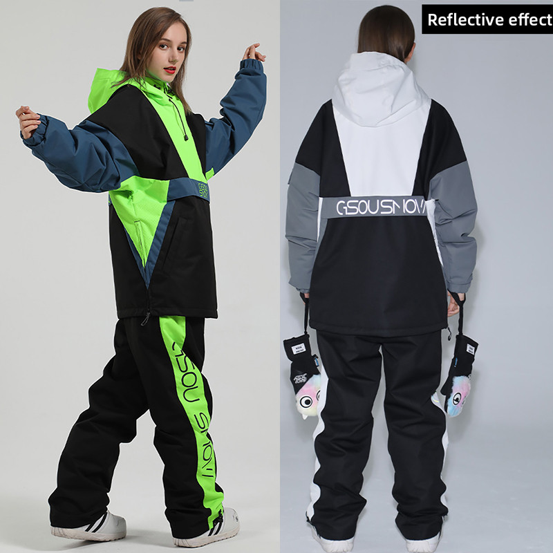 2022. Zimski novi hoodie skijaški komplet Žene Muškarci Jakna za snowboard na otvorenom Vjetrootporna Vodootporna kombinezona Skijaška odijela Reflektirajuće snježne hlače