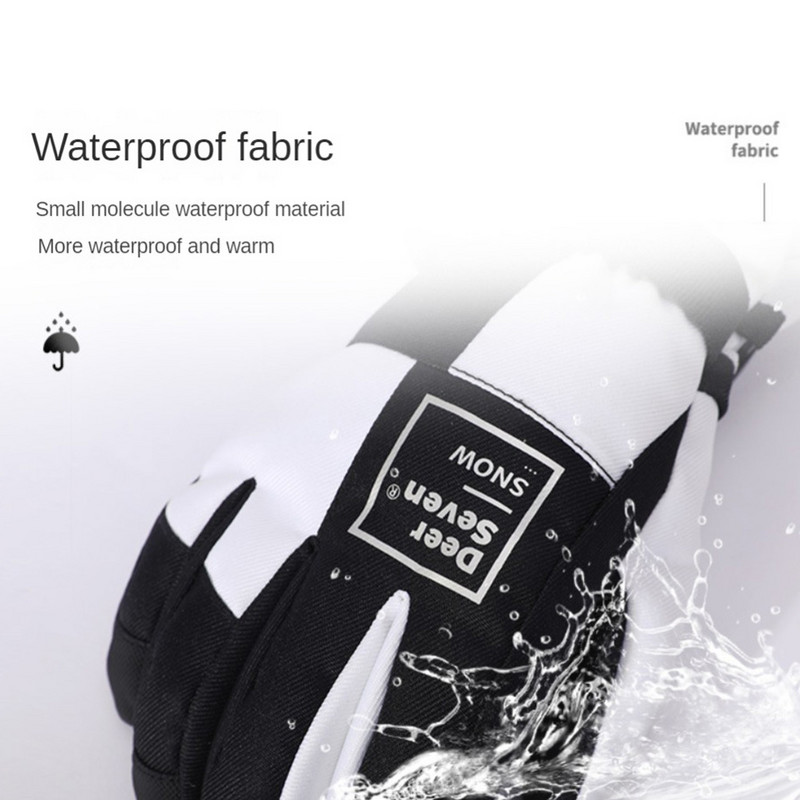 Šachmatinės slidinėjimo pirštinės vandeniui atsparios jutikliniams ekranams snieglenčių pirštinės Šiltos žiemos sniego pirštinės šaltam orui vyrams, moterims RG19