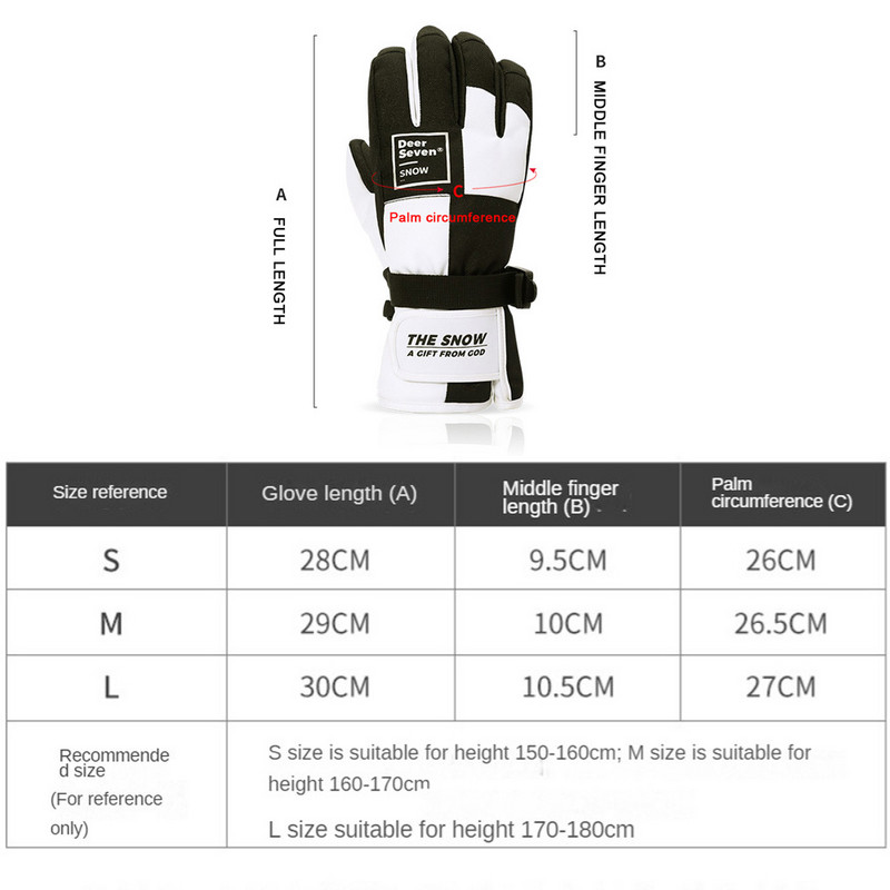 Šachmatinės slidinėjimo pirštinės vandeniui atsparios jutikliniams ekranams snieglenčių pirštinės Šiltos žiemos sniego pirštinės šaltam orui vyrams, moterims RG19