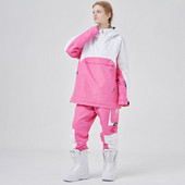 Šiltas slidinėjimo kostiumas snieglenčių kostiumas snieglenčių striukės kelnių komplektas Moteriški Vyriški slidinėjimo drabužiai Lauko sniego kostiumai Snieglenčių kombinezonai Apranga