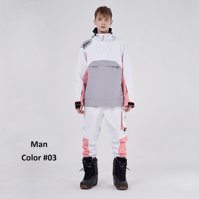 Šiltas slidinėjimo kostiumas snieglenčių kostiumas snieglenčių striukės kelnių komplektas Moteriški Vyriški slidinėjimo drabužiai Lauko sniego kostiumai Snieglenčių kombinezonai Apranga