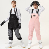 Lauko sportui skirtos moteriškos slidinėjimo kombinezonų laikytojos neperšlampamos moteriškos sniego kombinezonai kalnuose moteriškos snieglenčių kelnės Vėjo nepraleidžiančios žygio kelnės