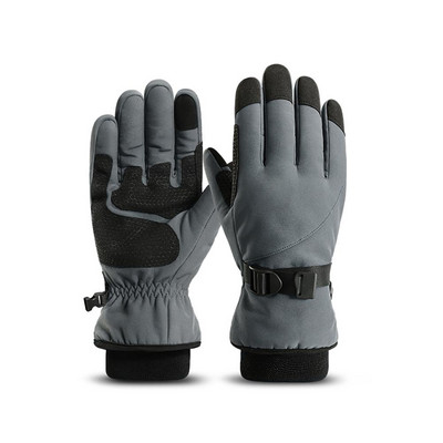 Zimske tople skijaške rukavice Podstavljene od flisa, zadebljane, otporne na vjetar, vodootporne, neklizajuće, rukavice s dodirnim zaslonom za muškarce, skijanje, biciklizam