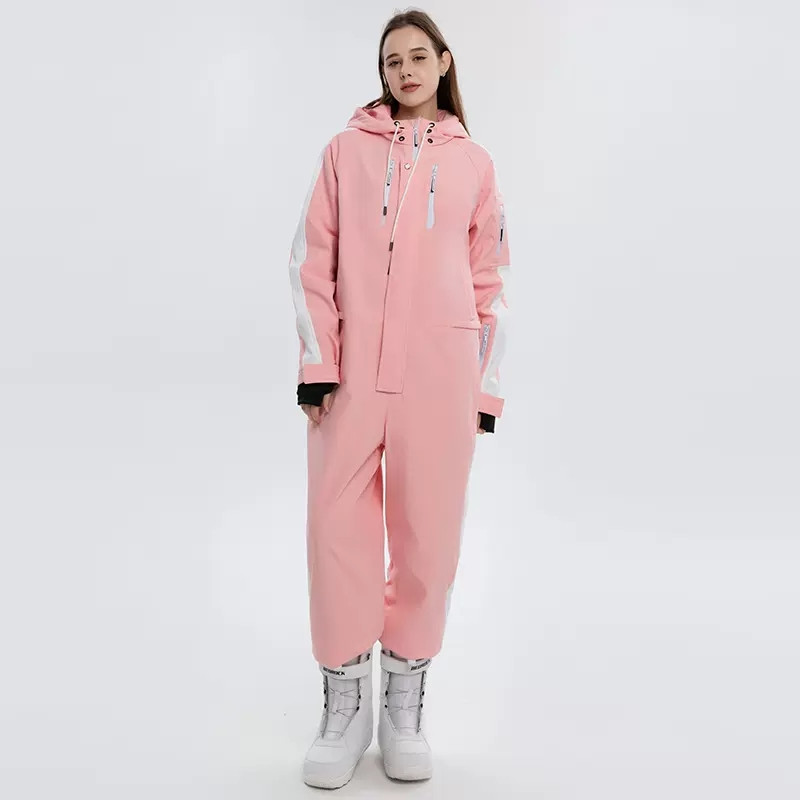 Storas vyriškas moteriškas vientisas slidinėjimo kombinezonas lauko sportinė snieglenčių striukė Šiltas kombinezonas, atsparus vandeniui žieminiai drabužiai, kombinezonai su gobtuvu