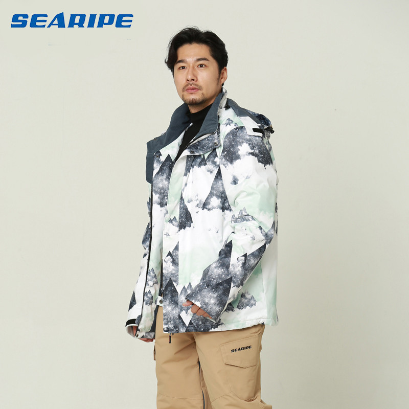 Slidinėjimo kostiumas Vyrams Žiema Šiltas Neperšlampamas Žuvis Storas Žygis Slidinėjimas Snieglente Lauko Striukės Žygių stovykla Snieglenčių striukės Kostiumas