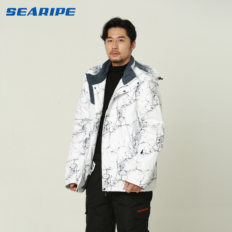 Slidinėjimo kostiumas Vyrams Žiema Šiltas Neperšlampamas Žuvis Storas Žygis Slidinėjimas Snieglente Lauko Striukės Žygių stovykla Snieglenčių striukės Kostiumas